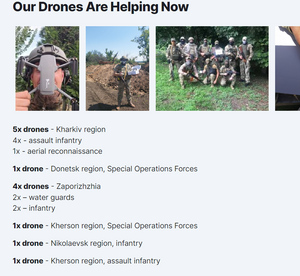 Организация Freedom Birds for Ukraine — о том, сколько дронов доставили на Украину. Фото © freedombirds.help